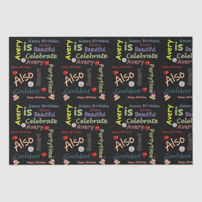 Happy Birthday Tissue Paper Seidenpapier (Vorderseite)