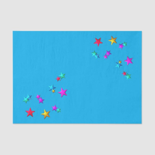Happy Birthday Tissue Paper Stars Seidenpapier (Vorderseite)