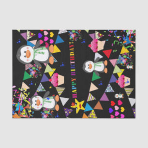 Happy Birthday Tissue Pinguin Seidenpapier