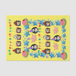 Happy Birthday Tissue Pinguin Seidenpapier