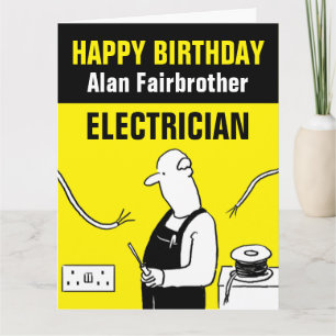 Happy Birthday to an Electrician Card Karte