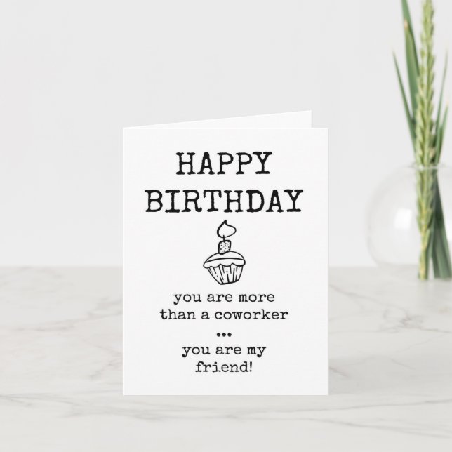 Happy Birthday to Coworker Card Karte (Vorderseite)