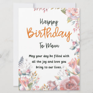 Happy Birthday to Mama Message Card