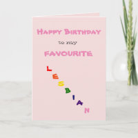 Happy Birthday to my Favourite Lesbian Greeting