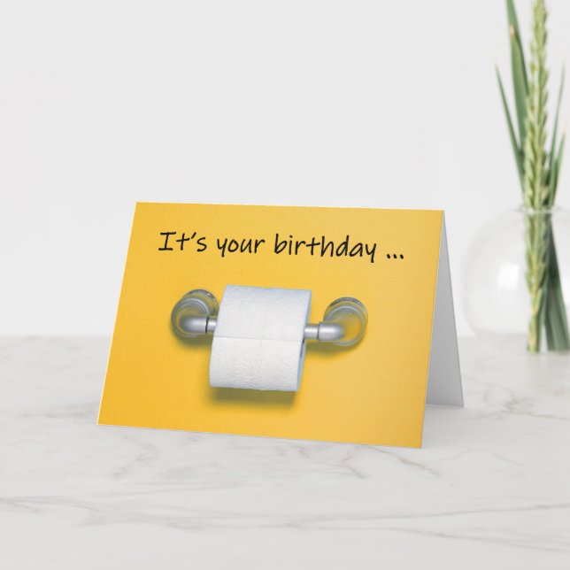 Happy Birthday Toilettenpapier Coronavirus Spaß Karte (Vorderseite)