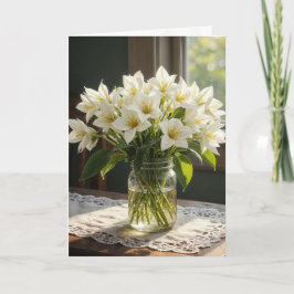Happy Birthday Trillium Bouquet Karte