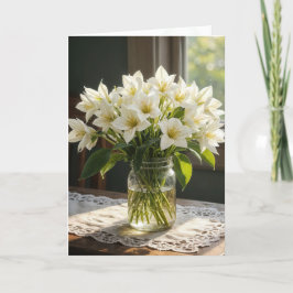 Happy Birthday Trillium Bouquet Karte