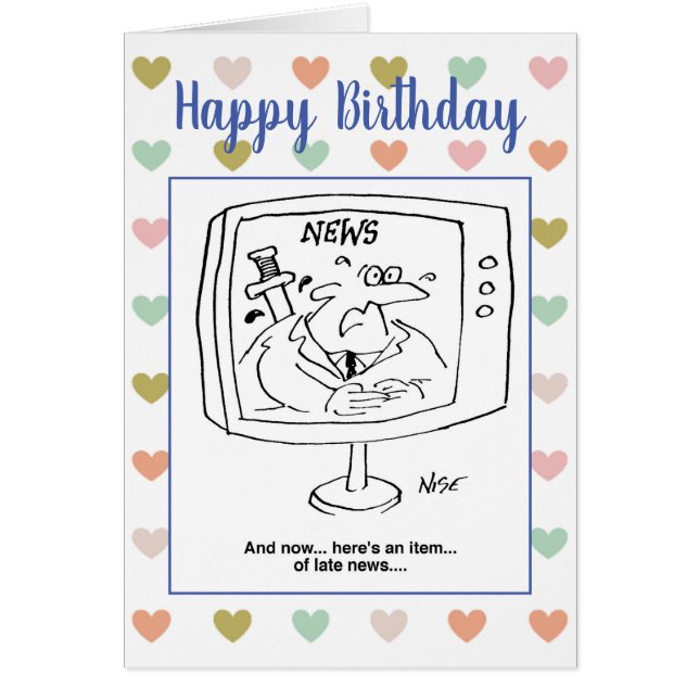 Happy Birthday TV Newsreader Joke (Vorne)