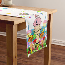 Happy Birthday Twin Cupcake Table Runner Kurzer Tischläufer