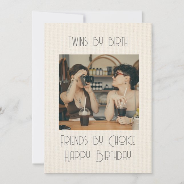 Happy Birthday Twin Feiertagskarte (Vorderseite)