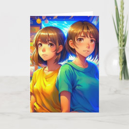 Happy Birthday Twin Sister | Anime Girls Karte