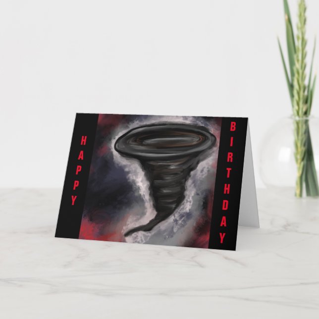 HAPPY BIRTHDAY TWISTER FEIERTAGSKARTE (Vorderseite)