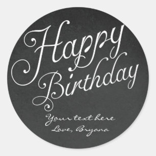 HAPPY BIRTHDAY Typ Chalkboard Chalk Stickers