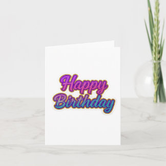 Happy Birthday Typografy Design in Pink, Lila a Einladung