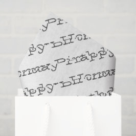 HAPPY BIRTHDAY Typografy Modern Fun Celebrate Seidenpapier