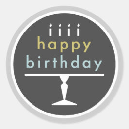 Happy Birthday Typografy Stickers