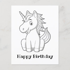 Happy Birthday Unicorn Farbseiten