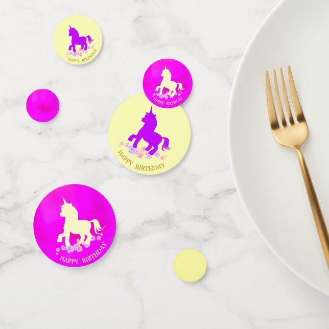 Happy Birthday Unicorn Konfetti (Gruppe)