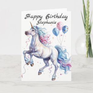 Happy Birthday Unicorn Personalisiert Karte