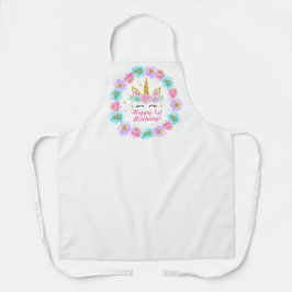 Happy Birthday Unicorn Rose Schürze