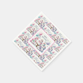 Happy Birthday Unicorn Themed Serviette