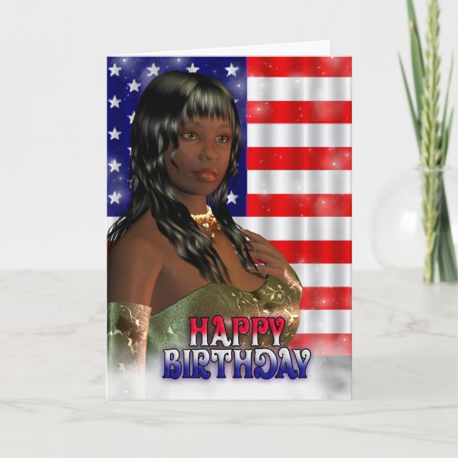 Happy Birthday, USA Karte (Vorderseite)