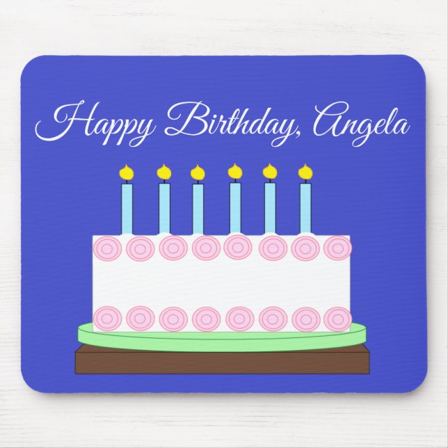 Happy Birthday Vanilla Cake Mousepad (Vorne)