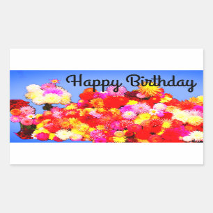 Happy Birthday Varia Dahlias #2-3 Stickers