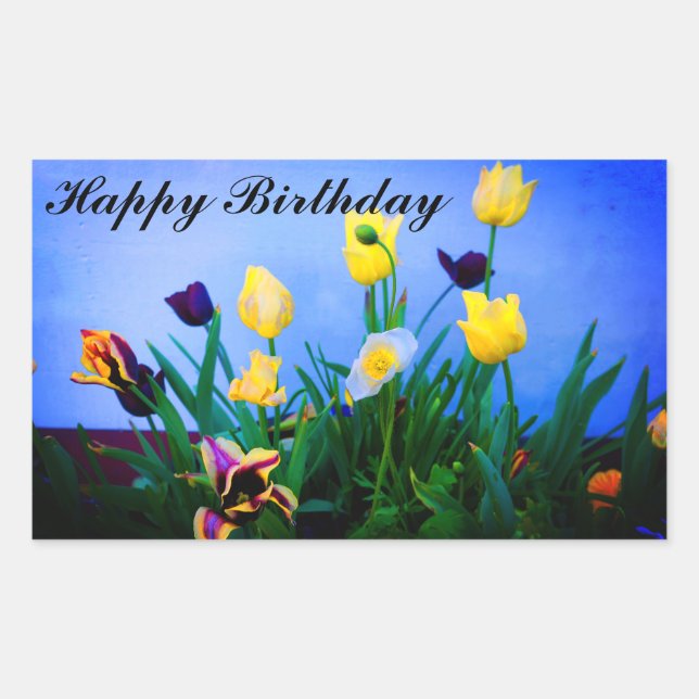 Happy Birthday Varia Tulips #2 Stickers (Vorderseite)
