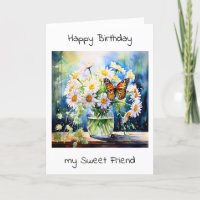 Happy Birthday | Vase of Daisies