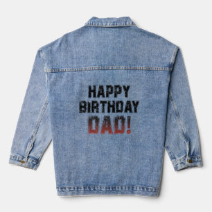Happy Birthday Vater BDay Papa Geburtstag Vater 2 Jeansjacke