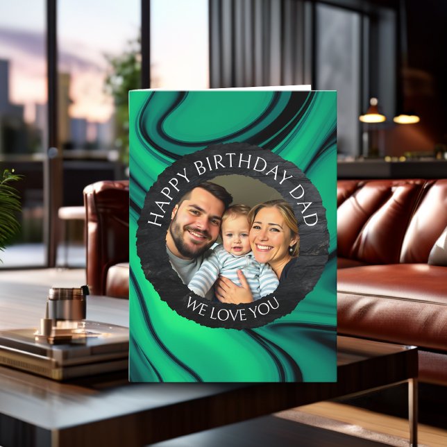 Happy Birthday Vater | Fotovorlage Karte (Von Creator hochgeladen)