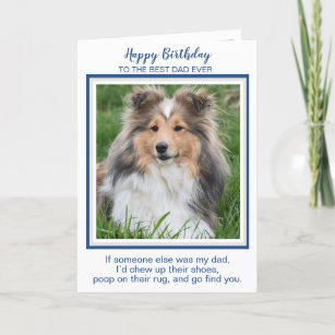 Happy Birthday Vater Funny Dog Welten Bester Hund  Karte