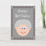 Happy Birthday Vater Gray Hair von Son Karte<br><div class="desc">eine niedliche Launenkarte für einen Sohn, der seinem Vater zum Geburtstag schenken oder sich selbst einen Anlass geben kann. Ändern Sie die Hintergrundfarbe und die Wörter vorne und innen für eine individuelle Karte für Papa. Benötigen Sie eine andere Kombination von Haarfarbe lass mir wissen, ich werde es erstellen ~ oder...</div>