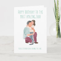 Happy Birthday Vater mit einer überraschenden Dreh