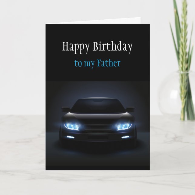 Happy Birthday Vater New Car spannend Karte (Vorderseite)