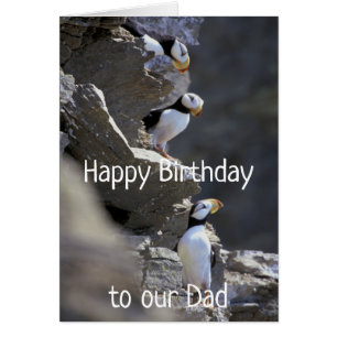 Happy Birthday Vater Niedlich Puffin Birds Tier Sp