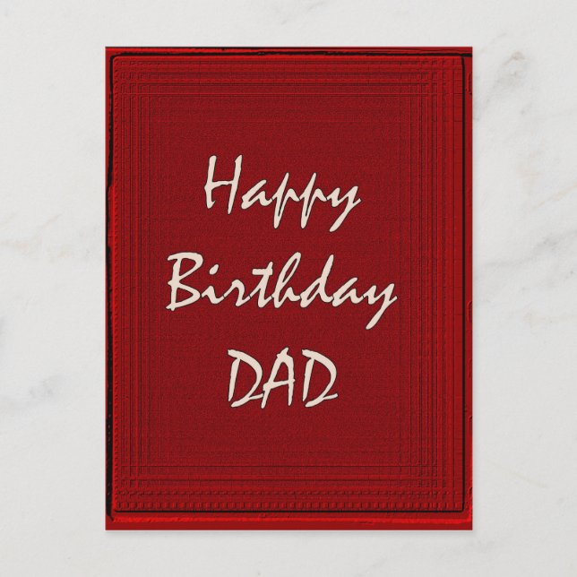 Happy Birthday Vater Postkarte (Vorderseite)