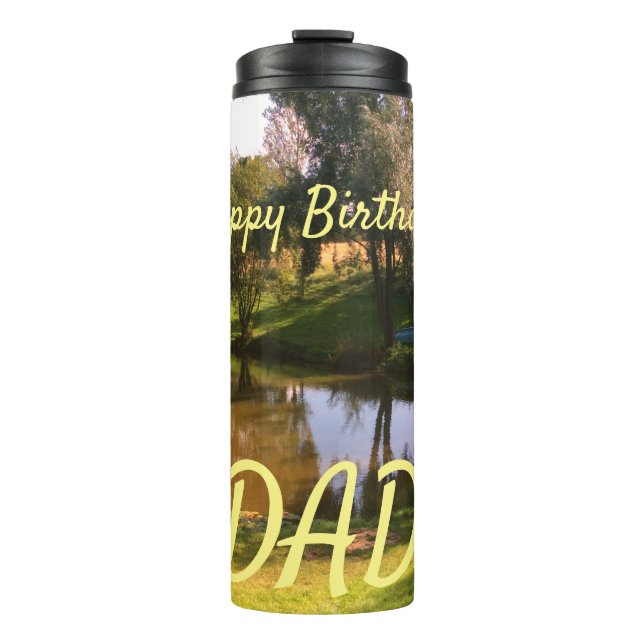 Happy Birthday Vater Thermosbecher (Vorderseite)