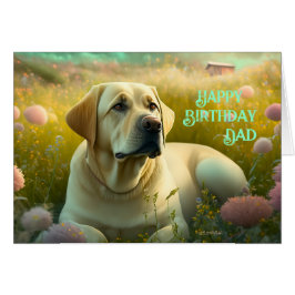Happy Birthday Vater Tier Hund Niedlicher Labrador