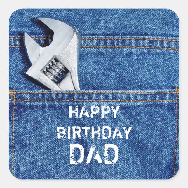 Happy Birthday Vater Tool Sticker (Vorderseite)