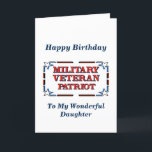 Happy Birthday Veteran Daughter Card Karte<br><div class="desc">Christliche Geburtstagskarte für die militärische Veteran-Tochter! Beinhaltet die Segen-Schrift und die Geburtstagswünsche.</div>