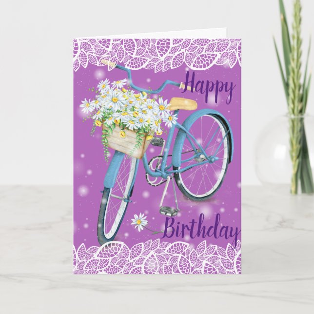 Happy Birthday Vintag Karte (Vorderseite)