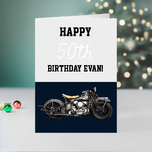 Happy Birthday Vintag Motorrad 50. Männer