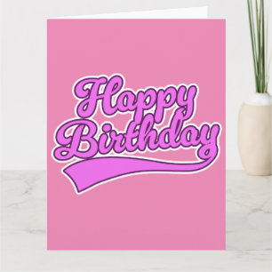 Happy Birthday Vintag Schriftart Karte
