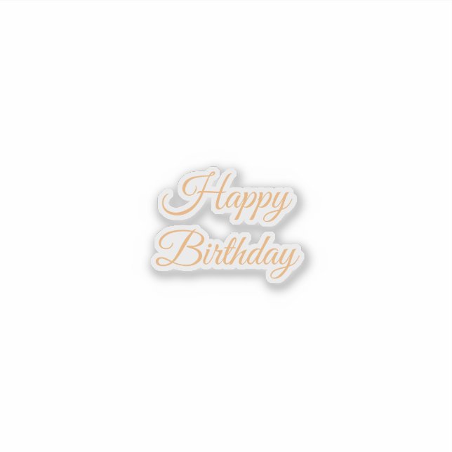 Happy Birthday Vinyl Sticker (Vorderseite)