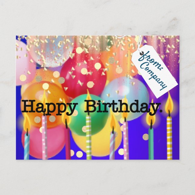 Happy Birthday von Company Postkarte (Vorderseite)