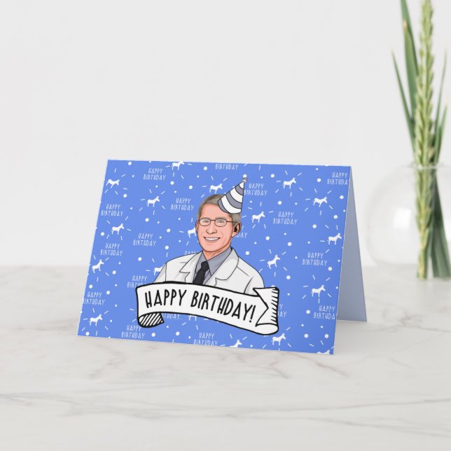 Happy Birthday von Doktor Fauci Dankeskarte (Vorderseite)