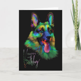 Happy Birthday von German Shepherd Karte