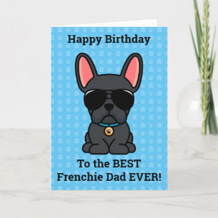 Happy Birthday von Hund Black French Bulldog Karte